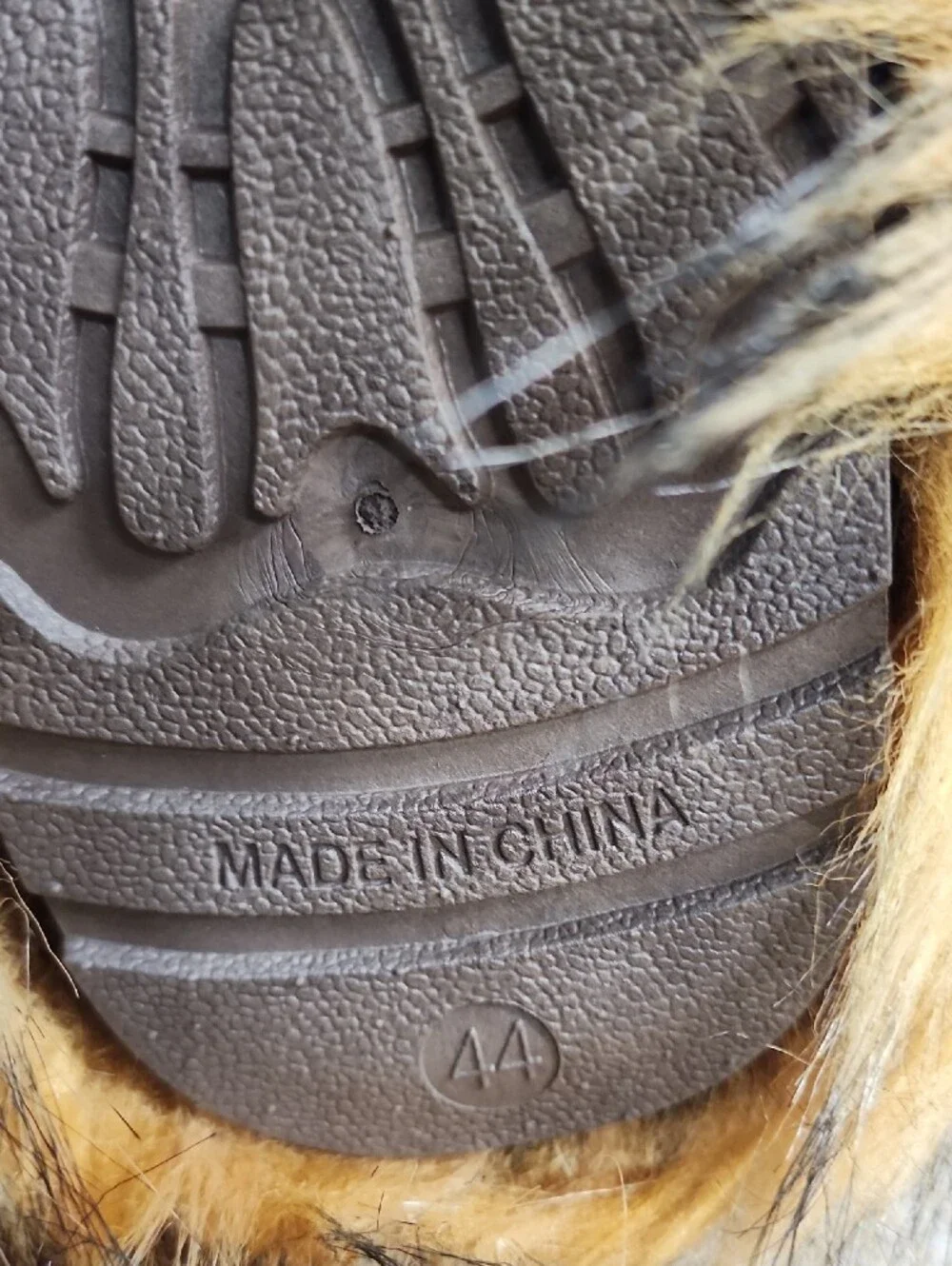 Faux Fur Tall Boots in Golden Brown